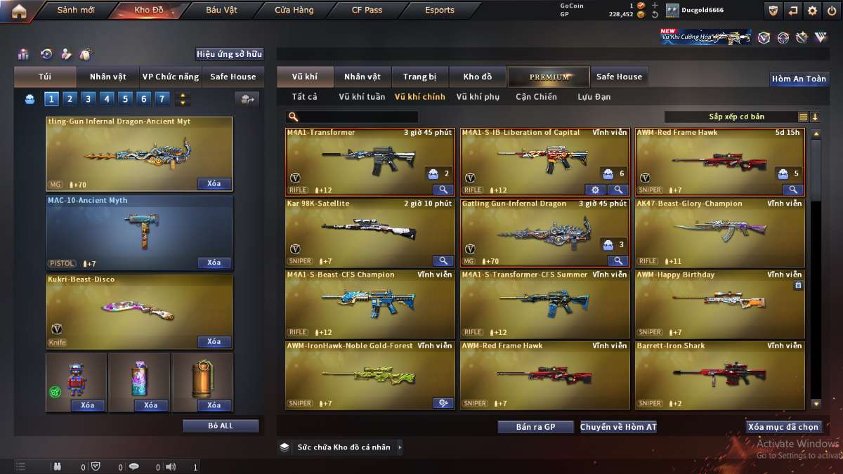 shop acc cf uy tin gia re